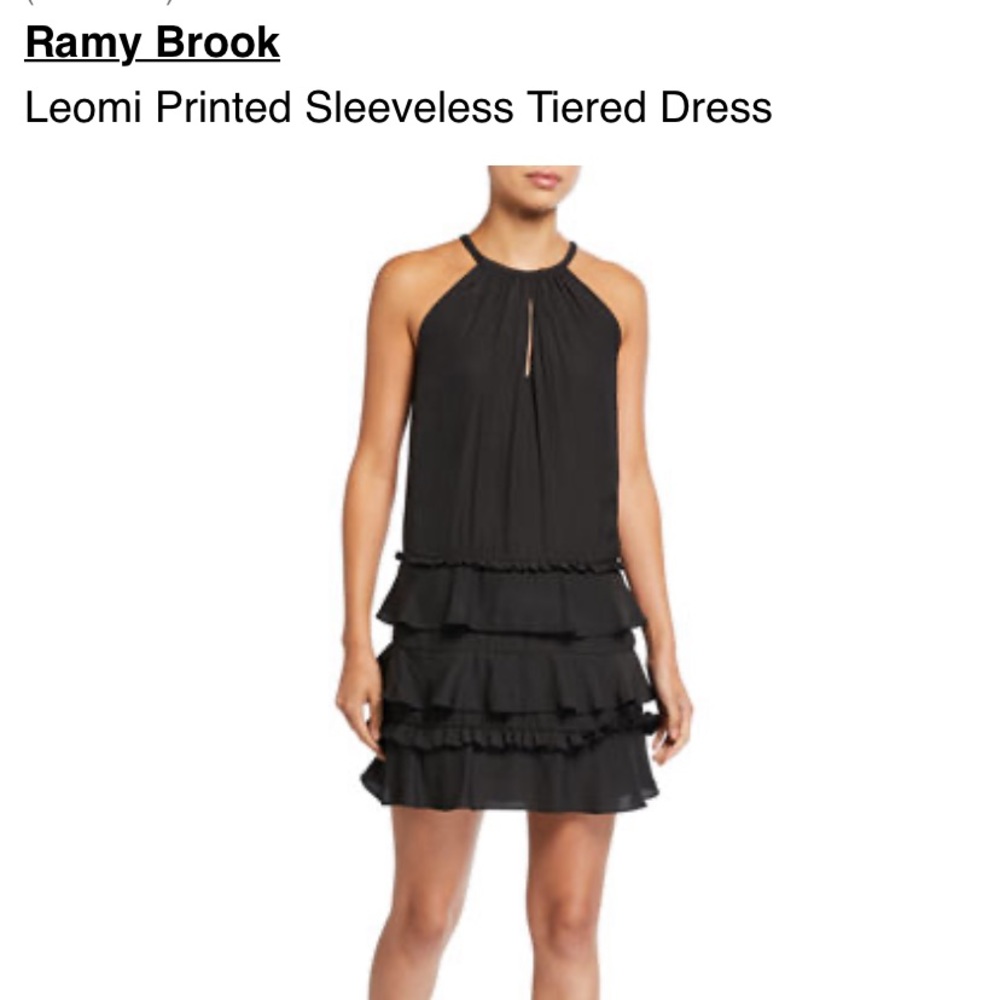 NWT Ramy Brook Black Silk Dress